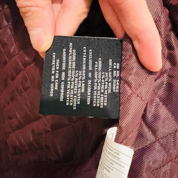 Cole Haan Signature Men's Button Up Wool Coat Size Large Color Camel - Picture 8 of 16